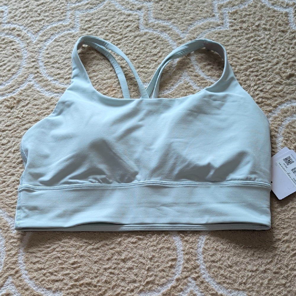 lululemon athletica pale blue cross-back sports bra